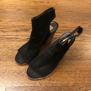 Dolce Vita Peep Toe Black Booties
